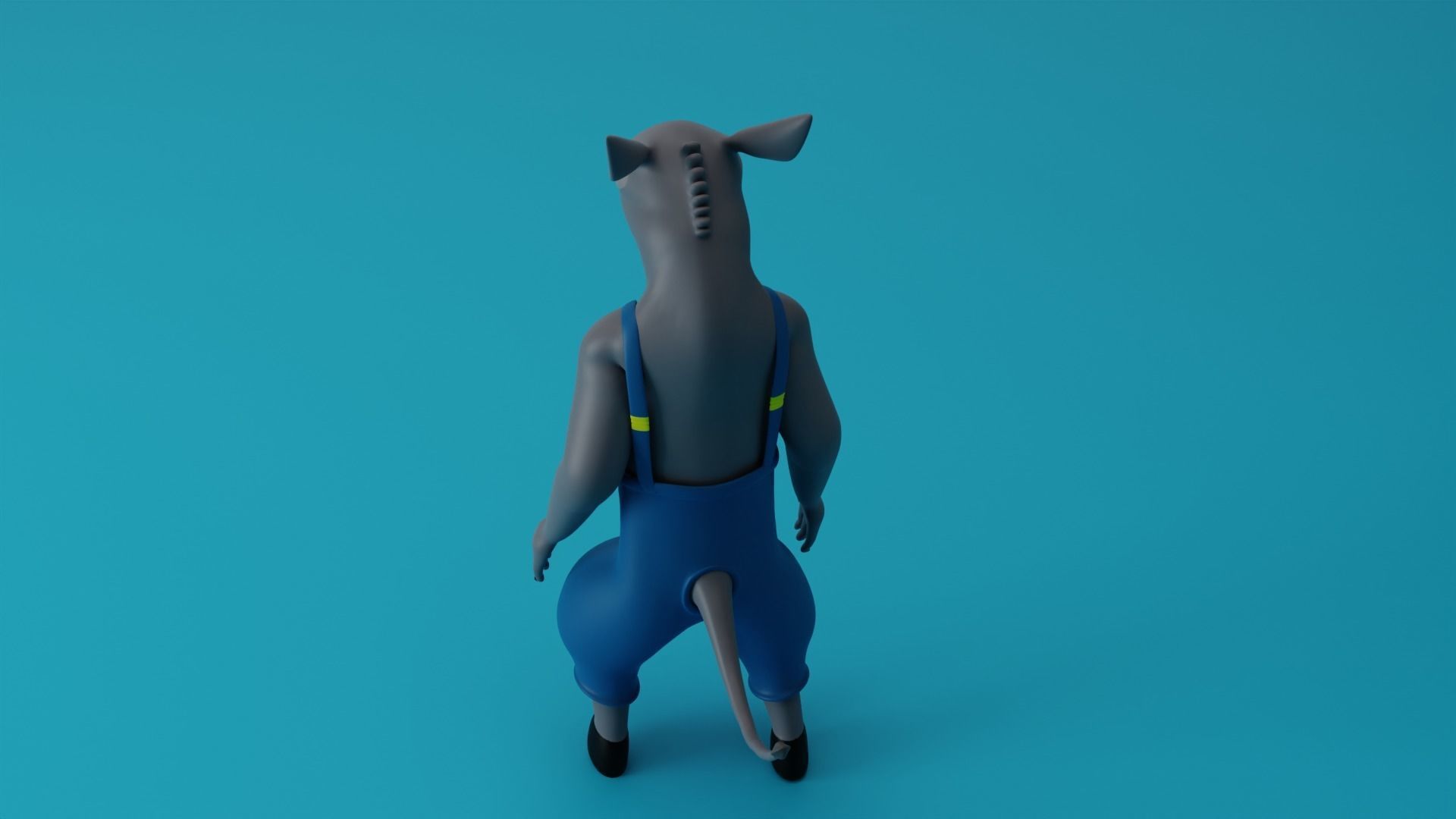 donkey  Free low-poly 3D model_2