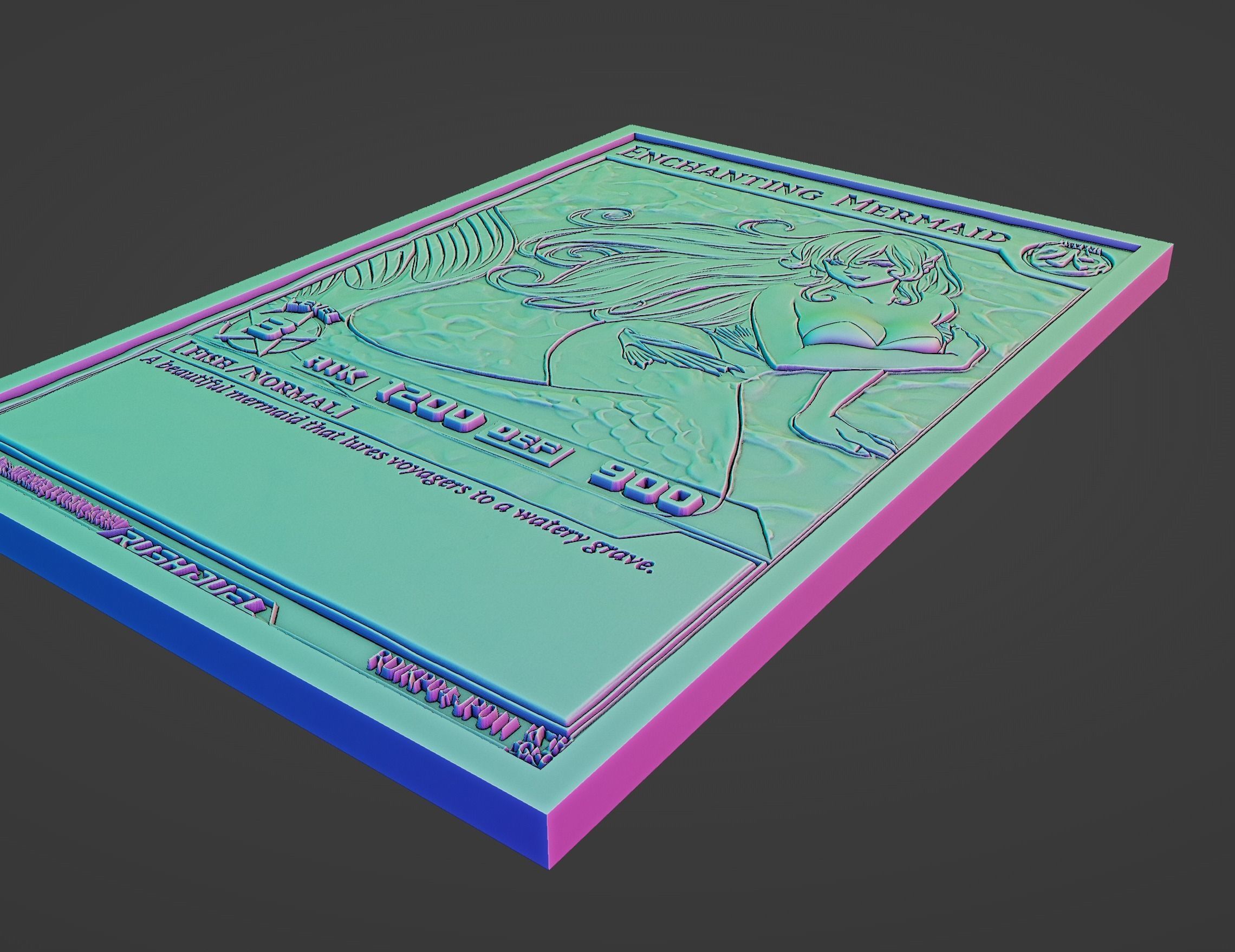 enchanting mermaid - rush duel - yugioh 3D model 3D printable | CGTrader enchanting mermaid - rush duel - yugioh 3D model 3D printable | CGTrader