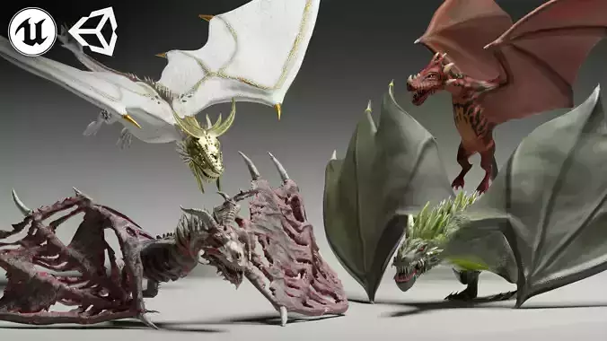 Dragons Mega Pack 3D Model Collection