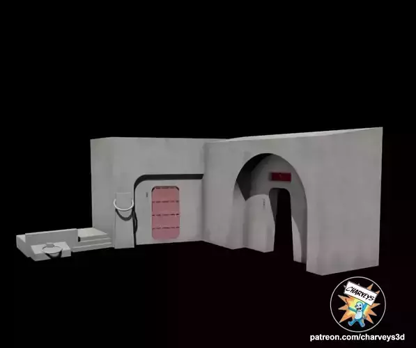 Star Wars Mos Eisley Cantina Exterior Diorama for action figures 3D print model