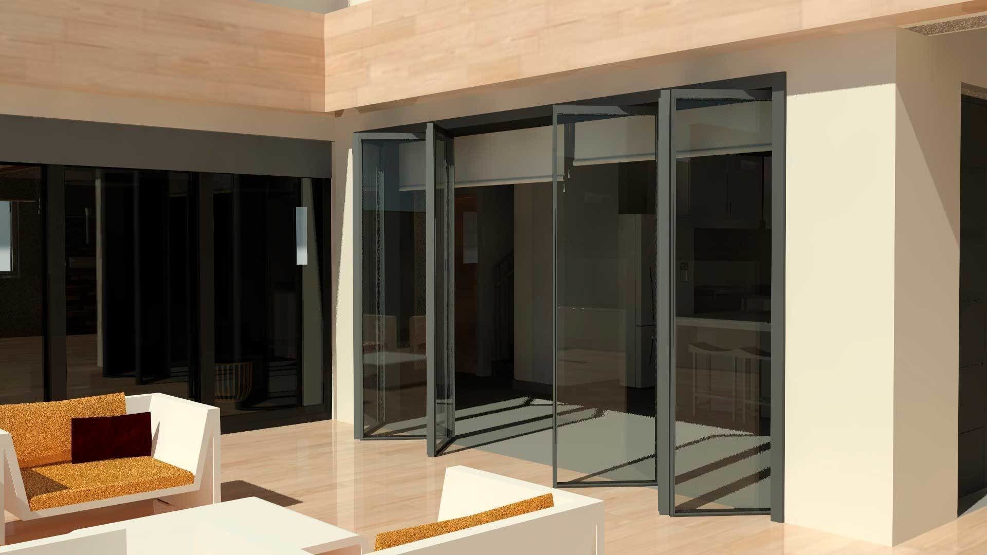 Fully Parametric Double Opening Bi-Fold Doors 3D model_4