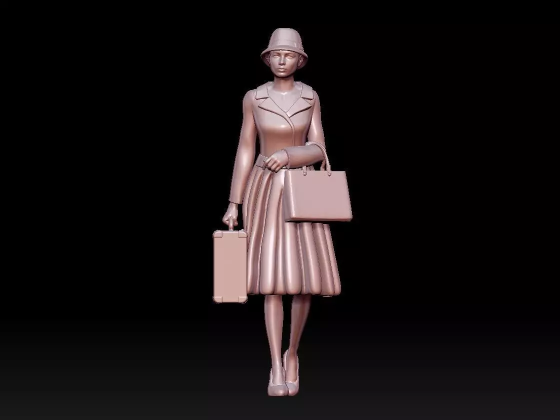 woman 3D print model_0