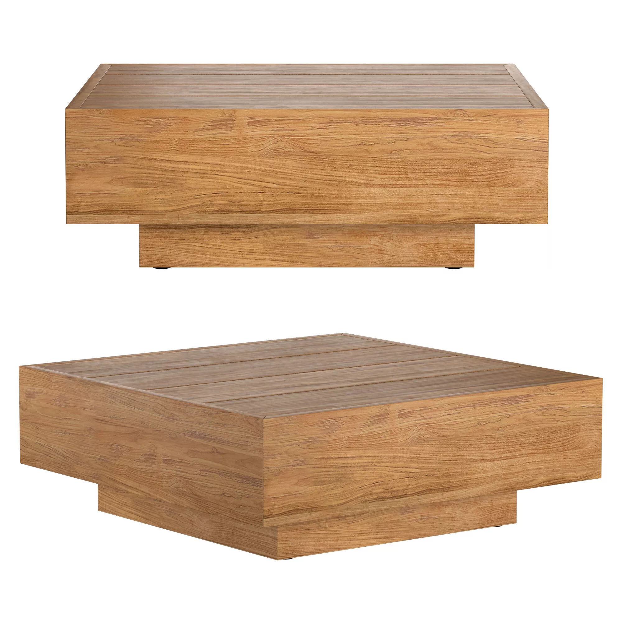 CAPE TOWN TEAK SQUARE SIDE TABLE 3D model