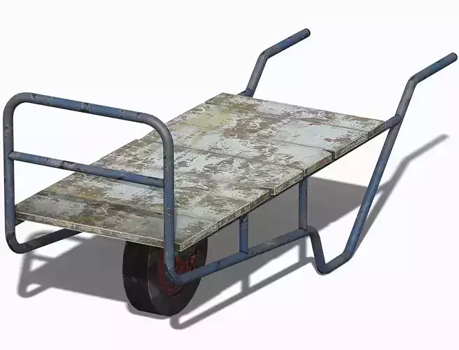 Old Metal Cart - PBR Game Ready