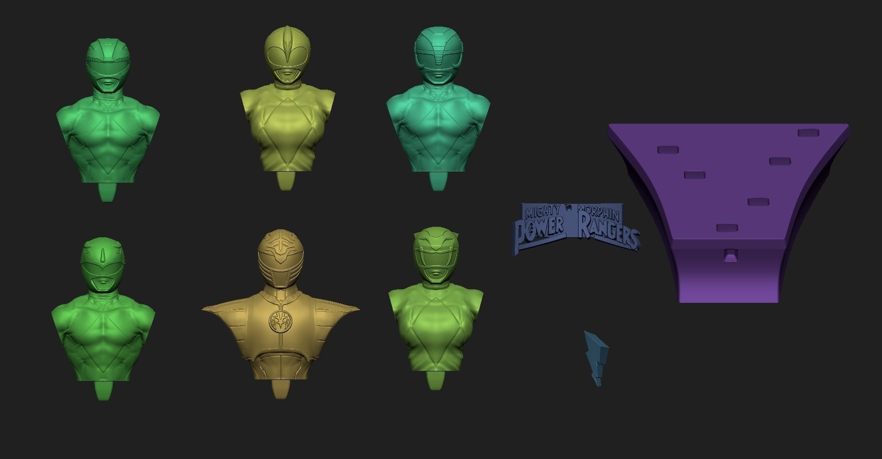 power rangers MMPR 3D print model_3