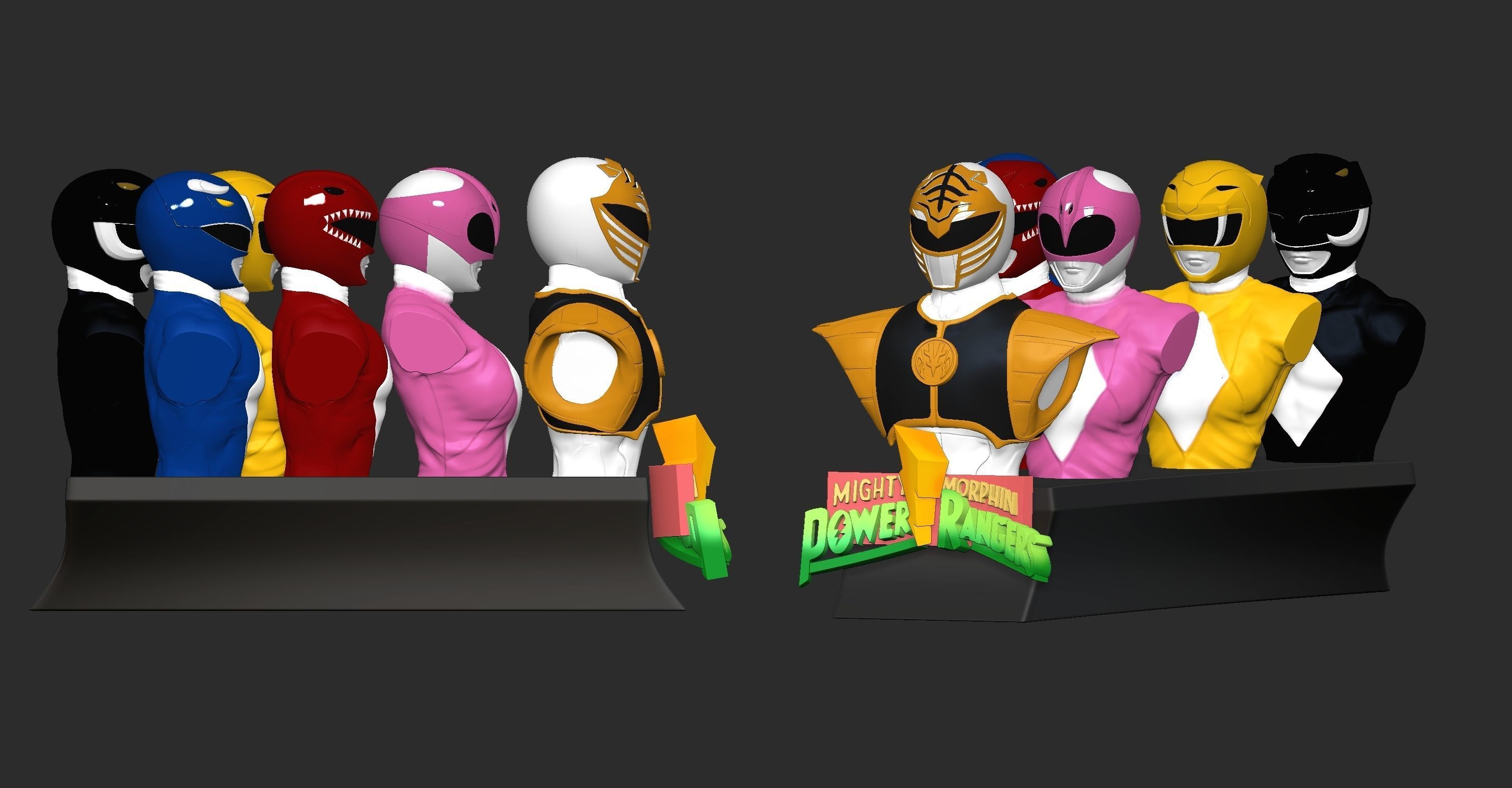 power rangers MMPR 3D print model_4