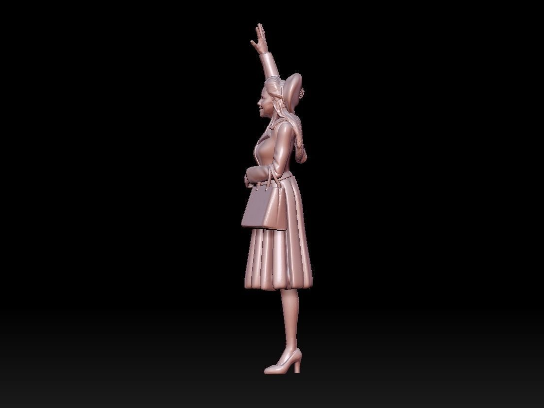woman 3D print model_7