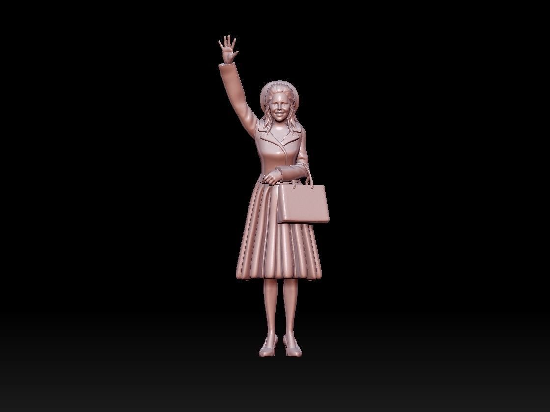 woman 3D print model_29