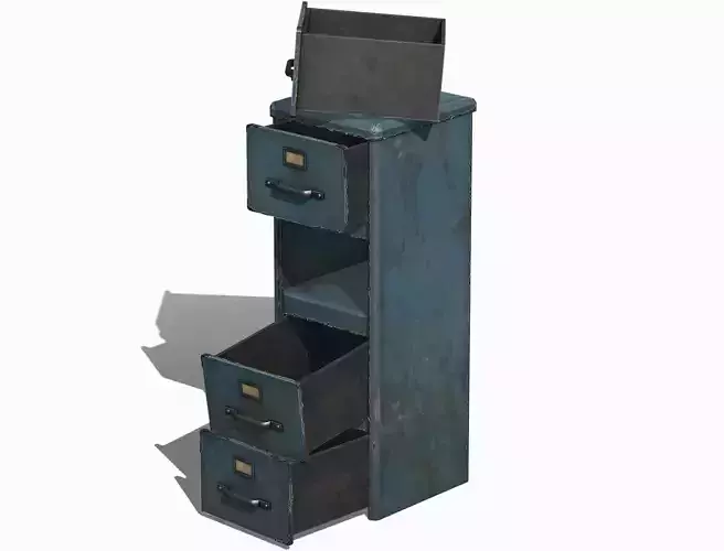 Old Office Cabinet - PBR Game Ready