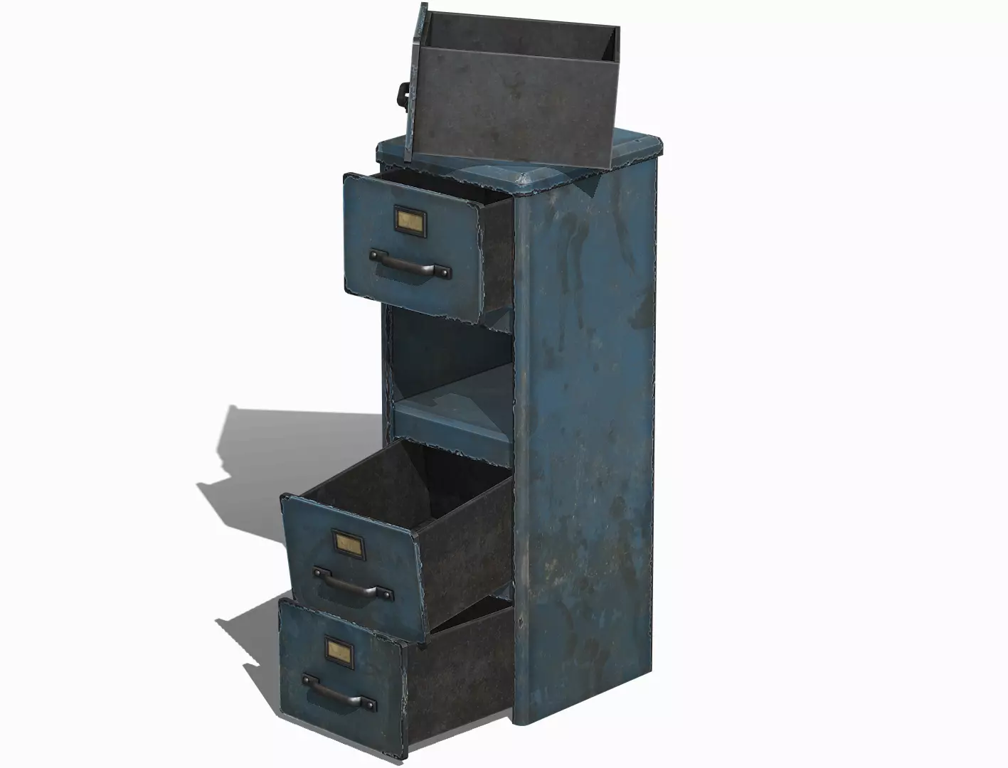 Old Office Cabinet - PBR Game Ready Low-poly 3D model