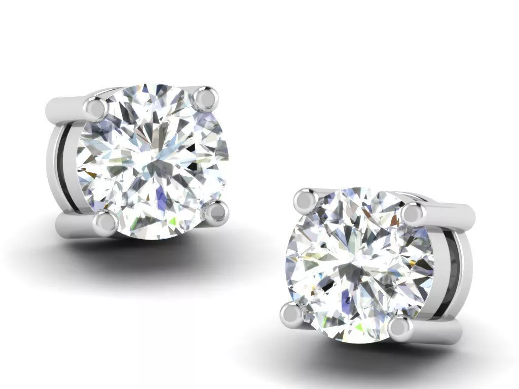 diamonds earrings for women 3D print model