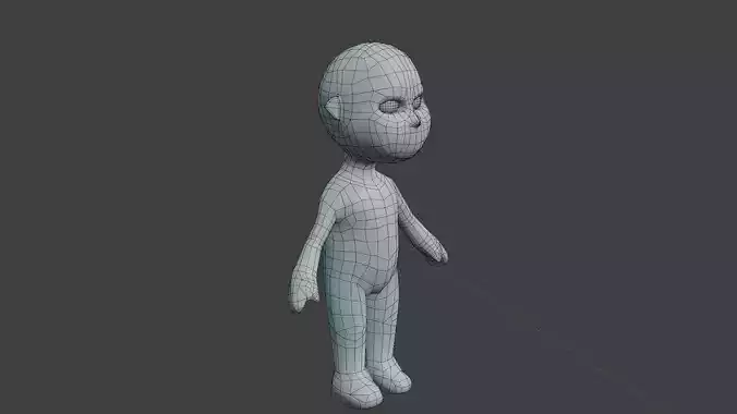 chibi low poly model  Free low-poly 3D model