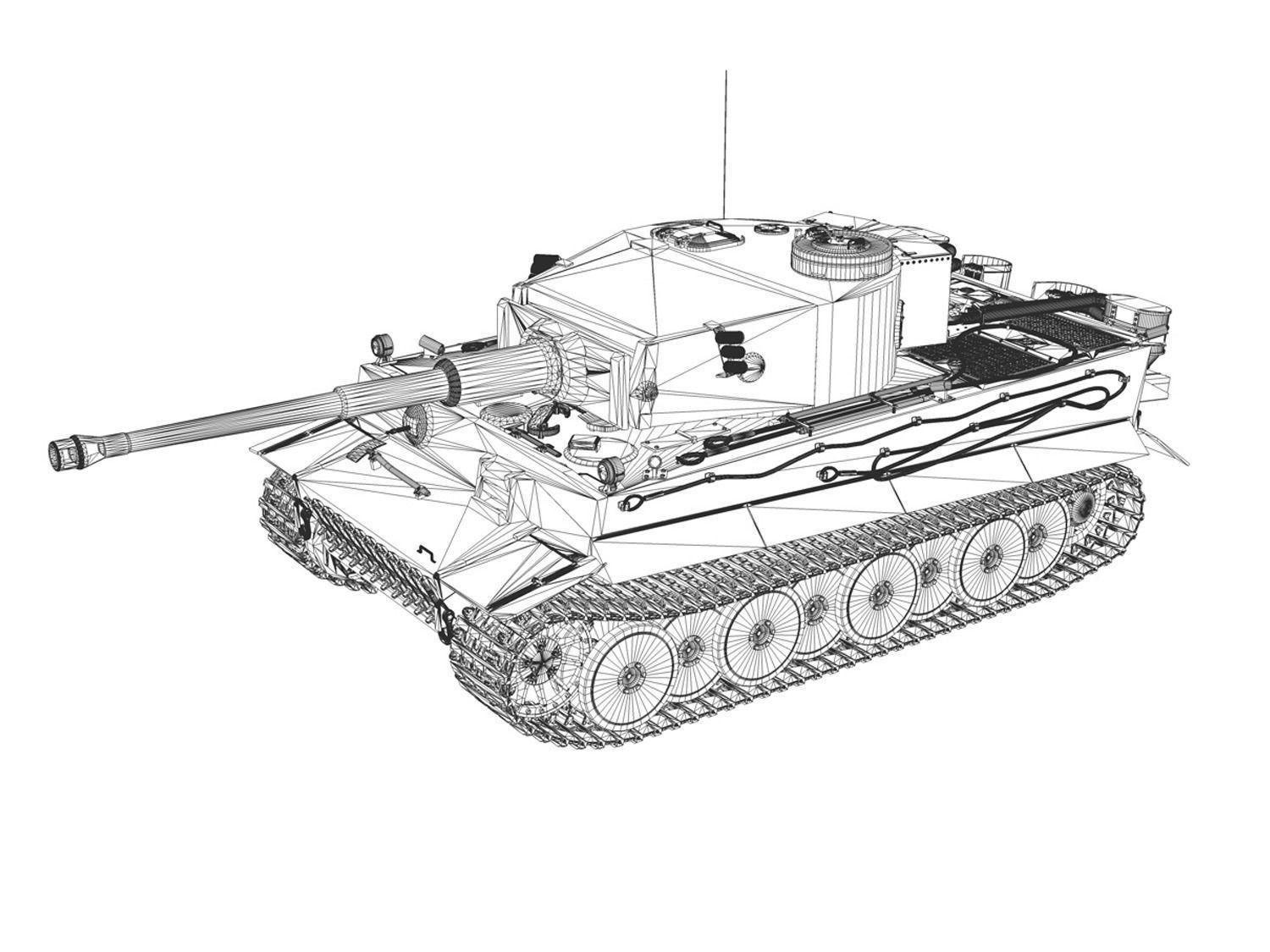Panzer VI - Tiger - 111 - Early Production 3D model_12