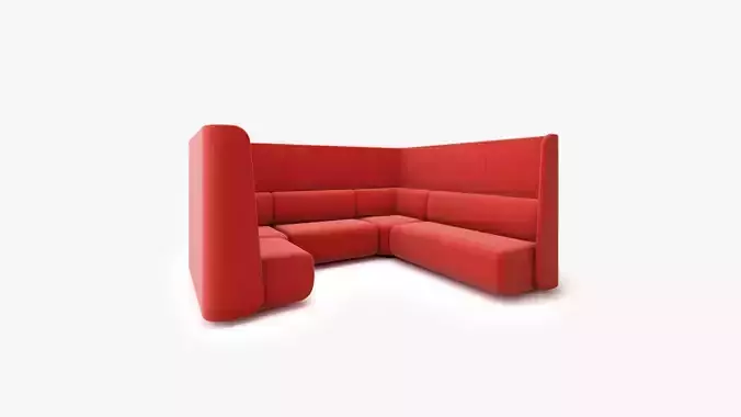 Bernhardt Design - CODE Modules with Angled Wall 3D model Bernhardt Design - CODE Modules with Angled Wall 3D model