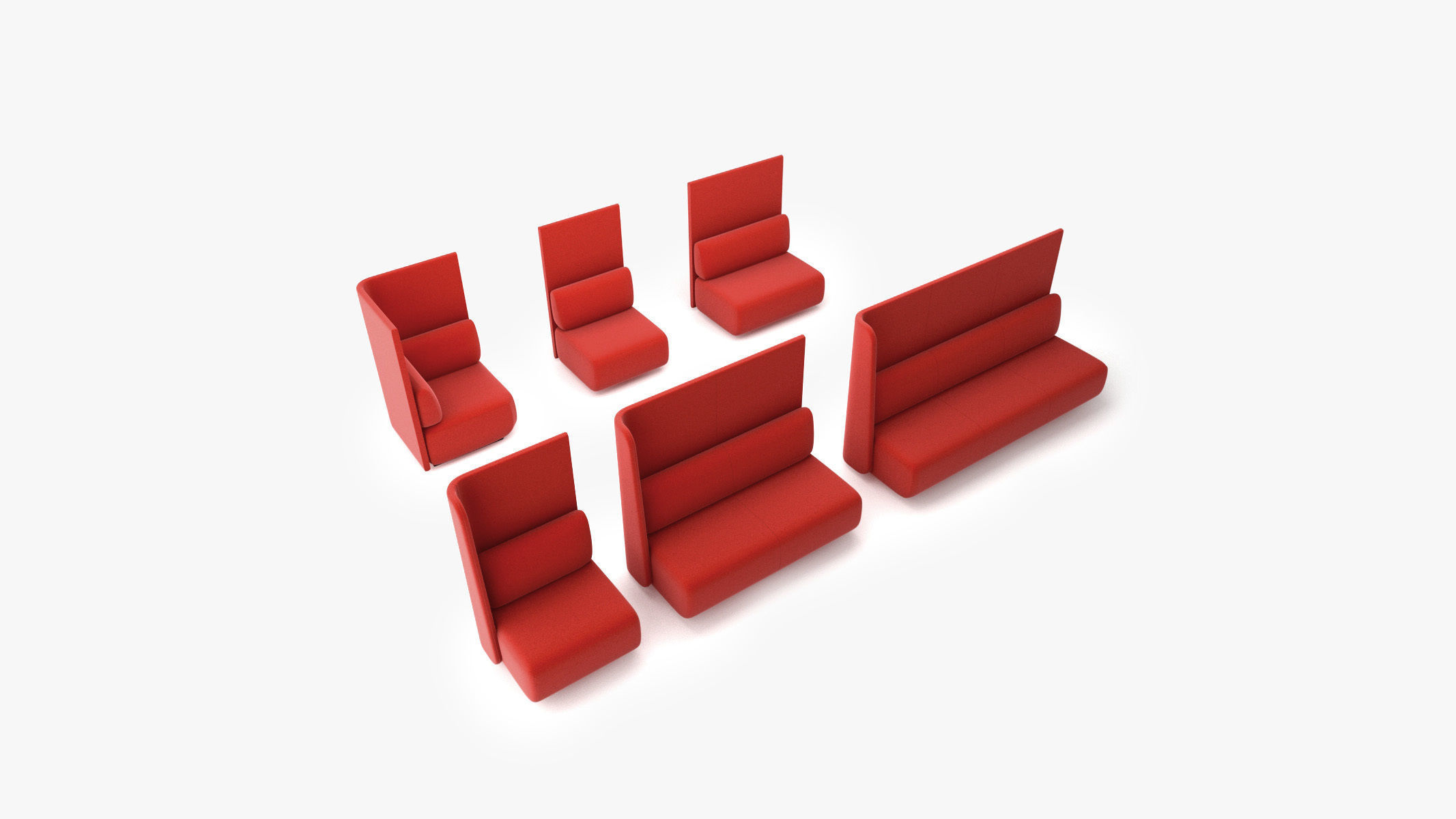 Bernhardt Design - CODE Modules with Angled Wall 3D model_1