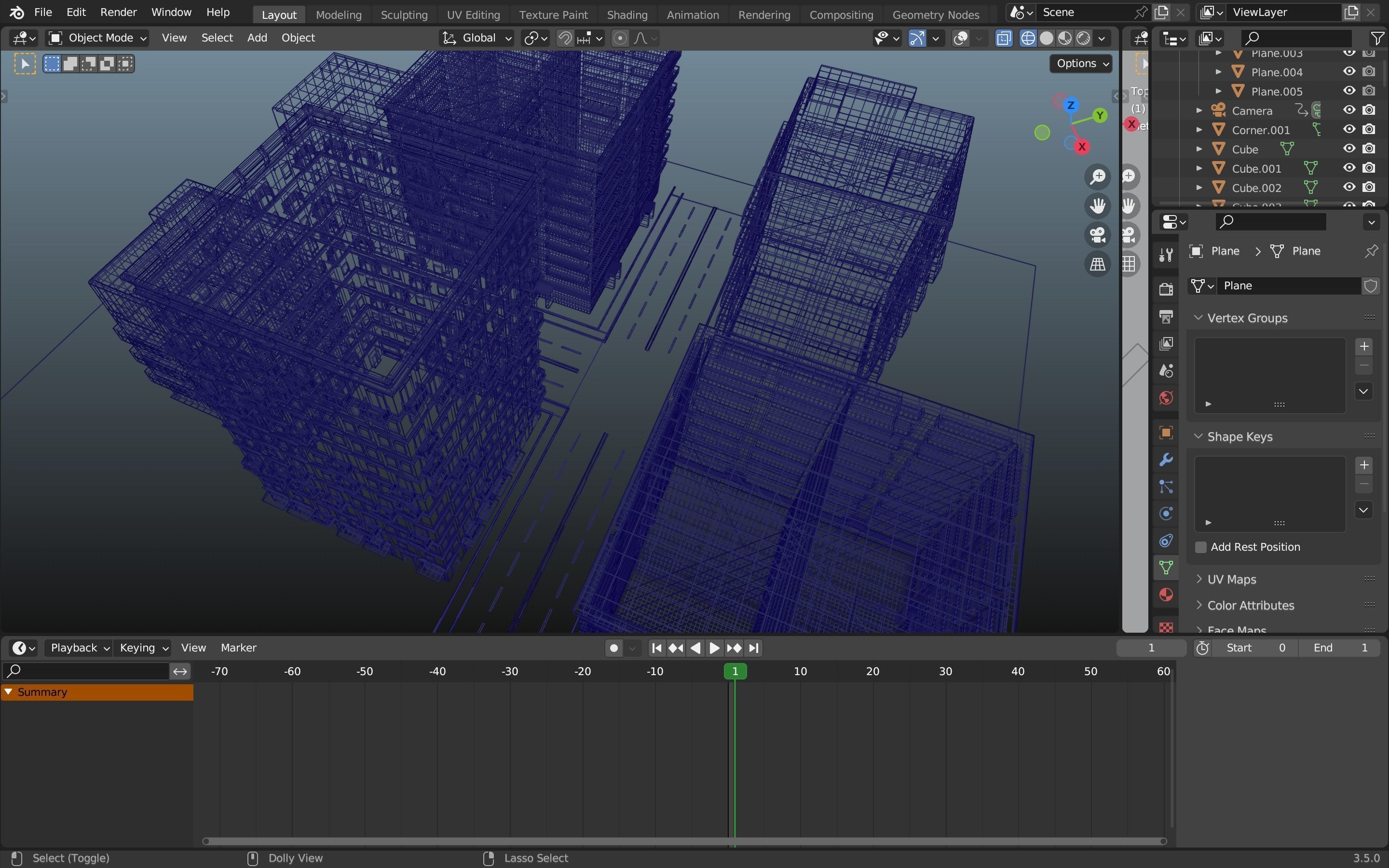 Small city view 3D print model_7