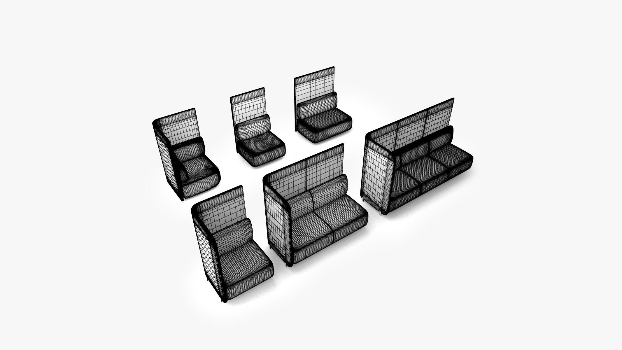 Bernhardt Design - CODE Modules with Standard Wall 3D model_6