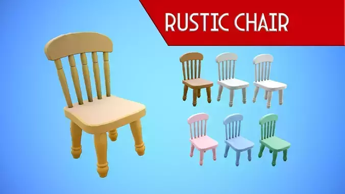 RUSTIC CHAIR CARTOON STYLIZED
