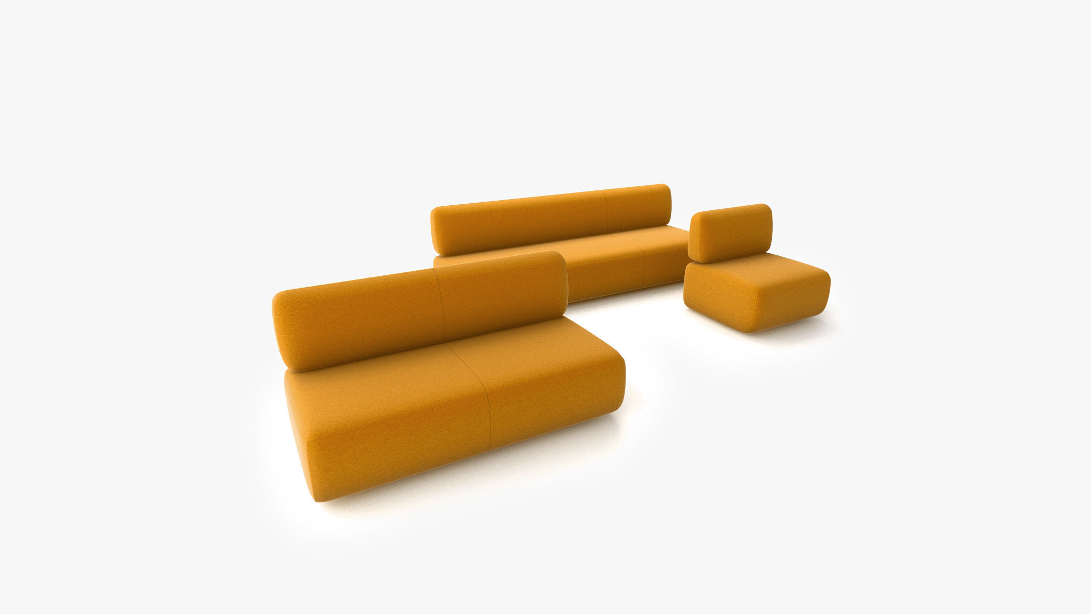 Bernhardt Design - CODE Sofa without Wall 3D model_3