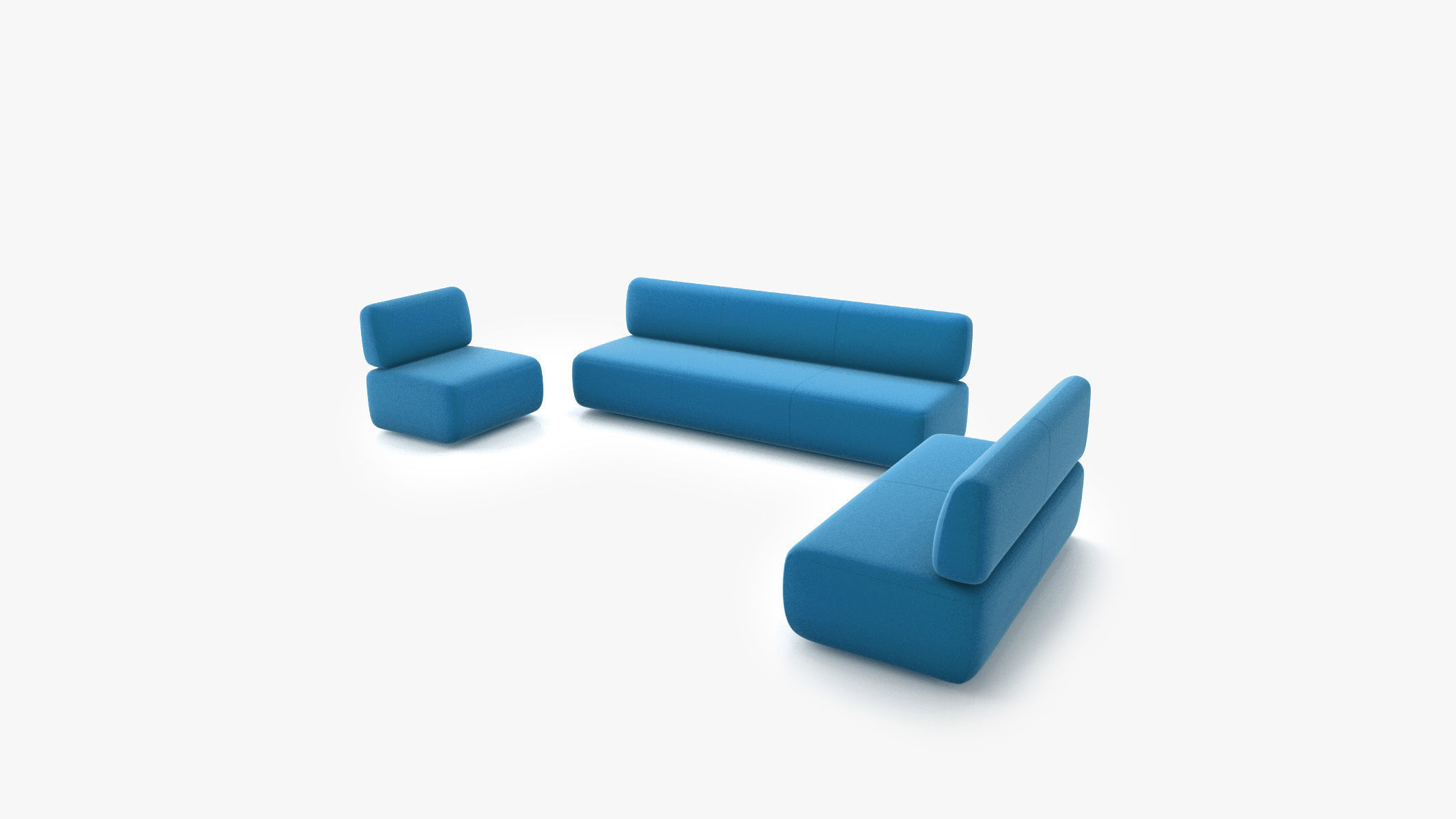 Bernhardt Design - CODE Sofa without Wall 3D model_2