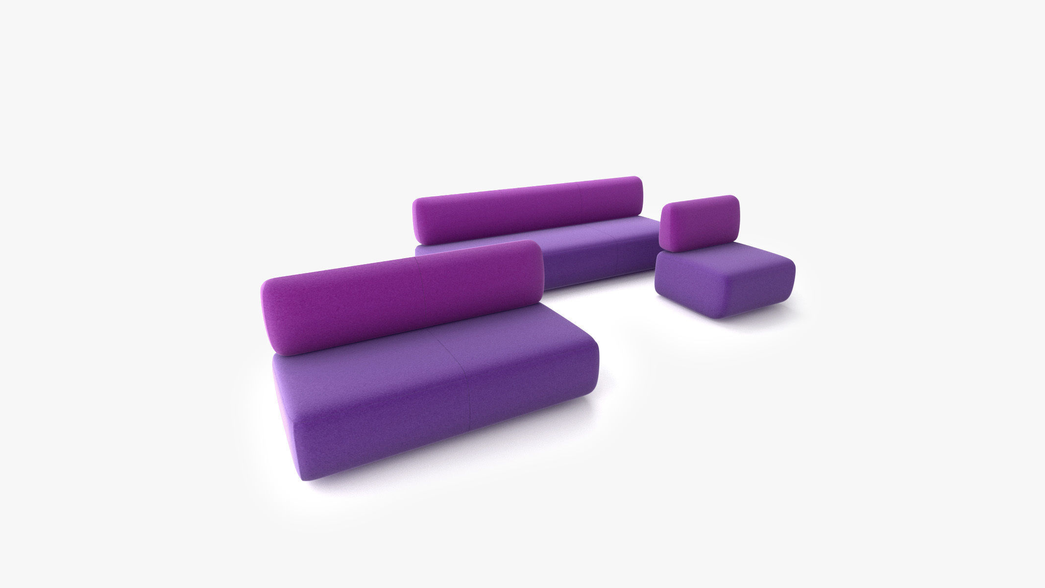 Bernhardt Design - CODE Sofa without Wall 3D model_4