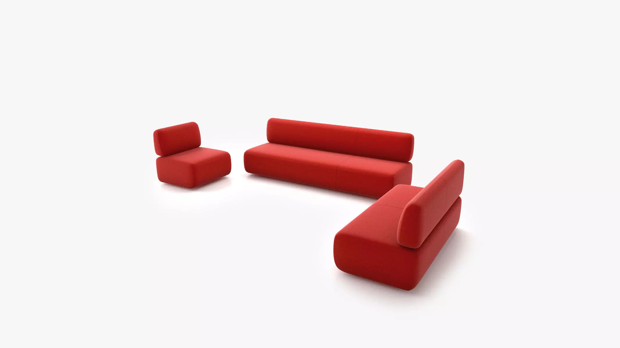 Bernhardt Design - CODE Sofa without Wall 3D model_0