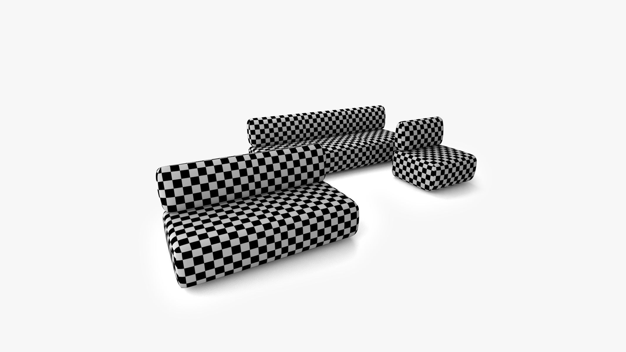 Bernhardt Design - CODE Sofa without Wall 3D model_5