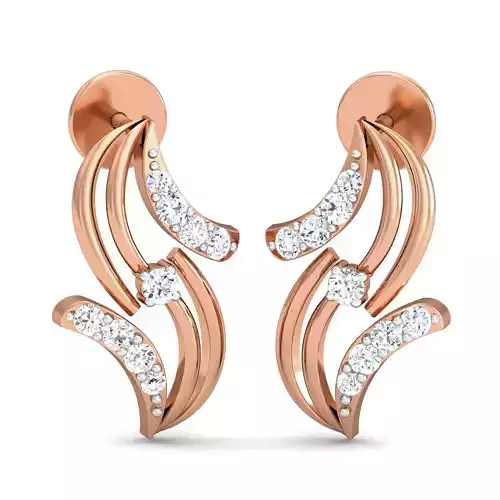 Women Studs Earrings 3dm stl 3mf obj glb gltf render details