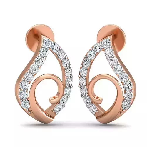 Women Studs Earrings 3dm stl 3mf obj glb gltf render details