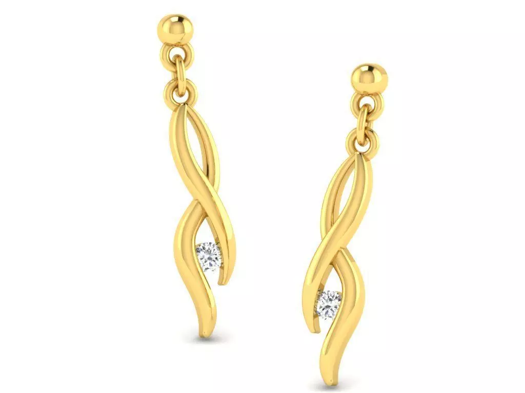 diamonds earrings for women 3D print model_0