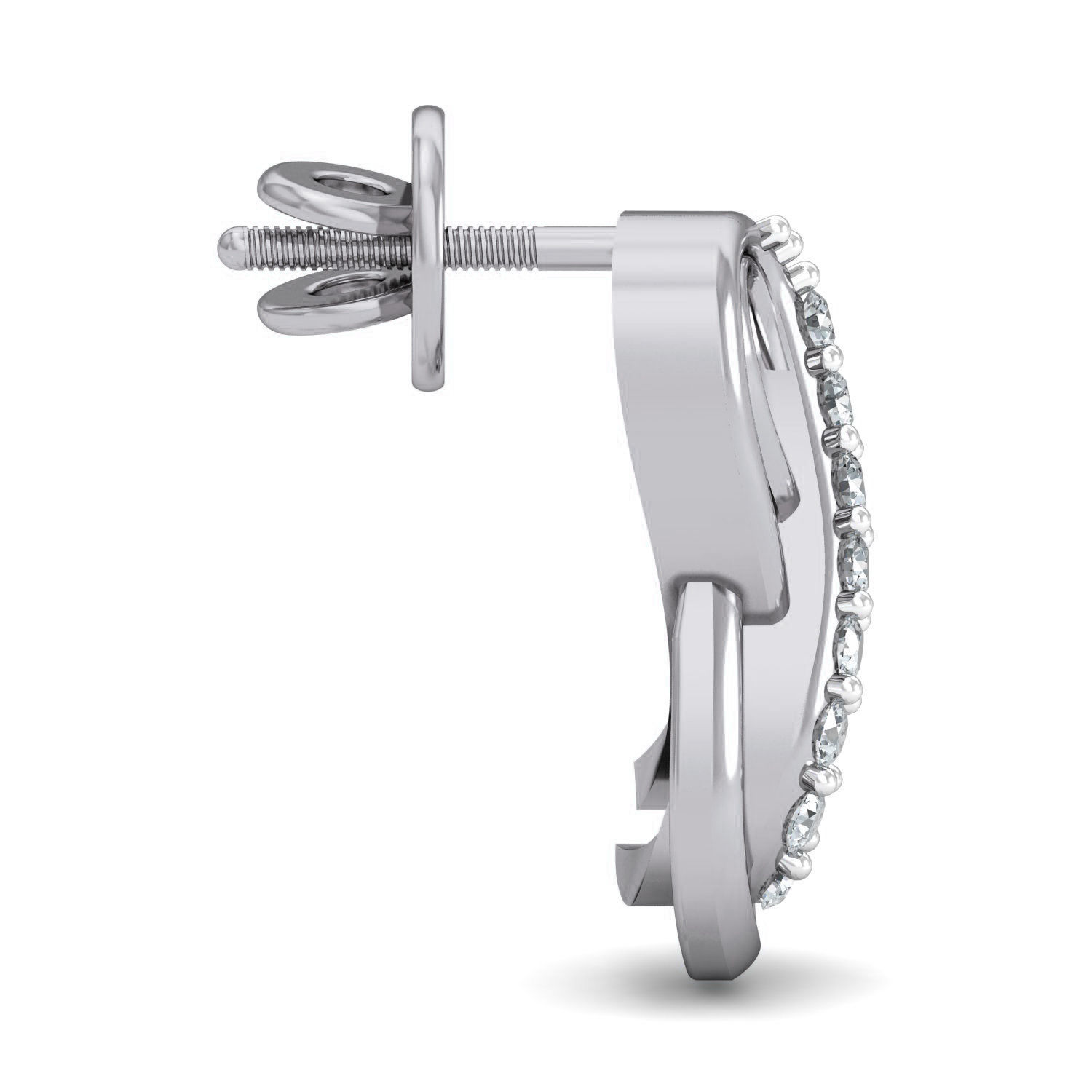 Women Studs Earrings 3dm stl 3mf obj glb gltf render details 3D print model_7