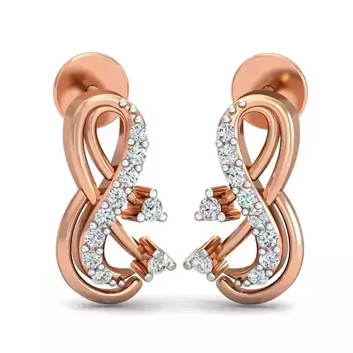 Women Studs Earrings 3dm stl 3mf obj glb gltf render details