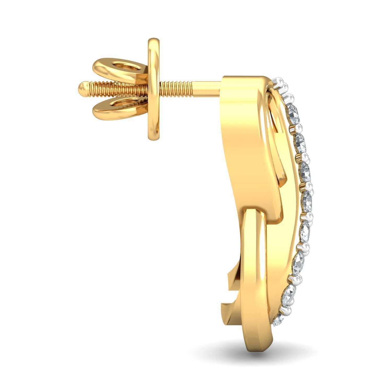 Women Studs Earrings 3dm stl 3mf obj glb gltf render details 3D print model_6