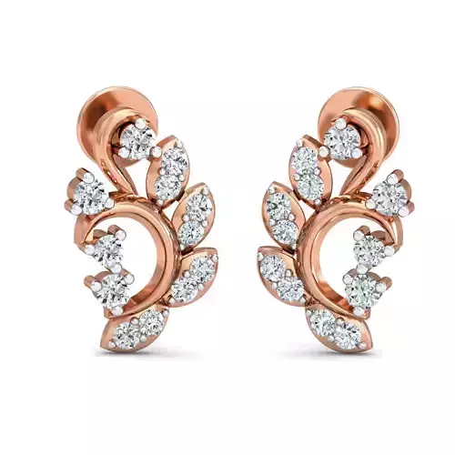 Women Studs Earrings 3dm stl 3mf obj glb gltf render details