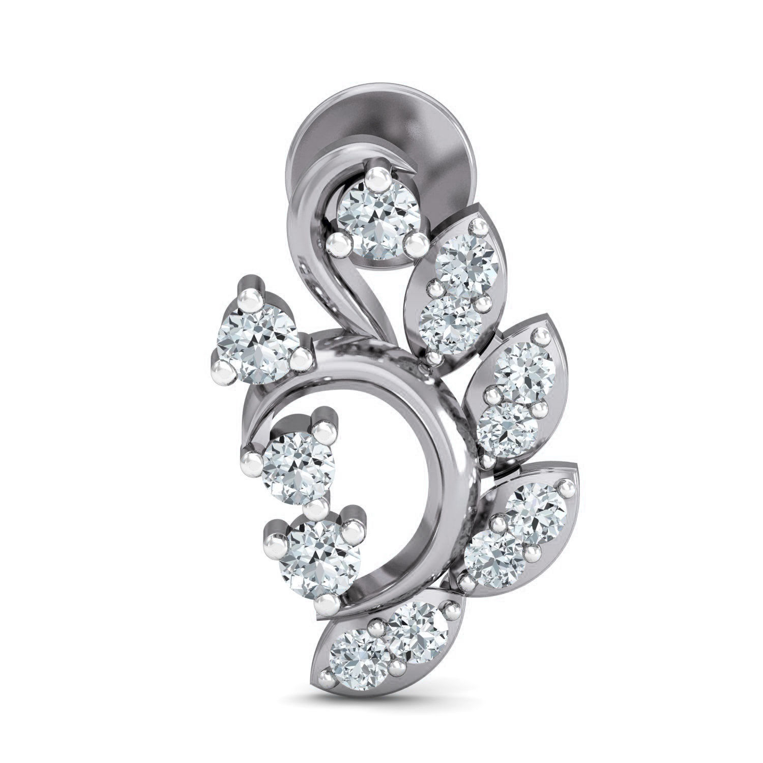 Women Studs Earrings 3dm stl 3mf obj glb gltf render details 3D print model_4