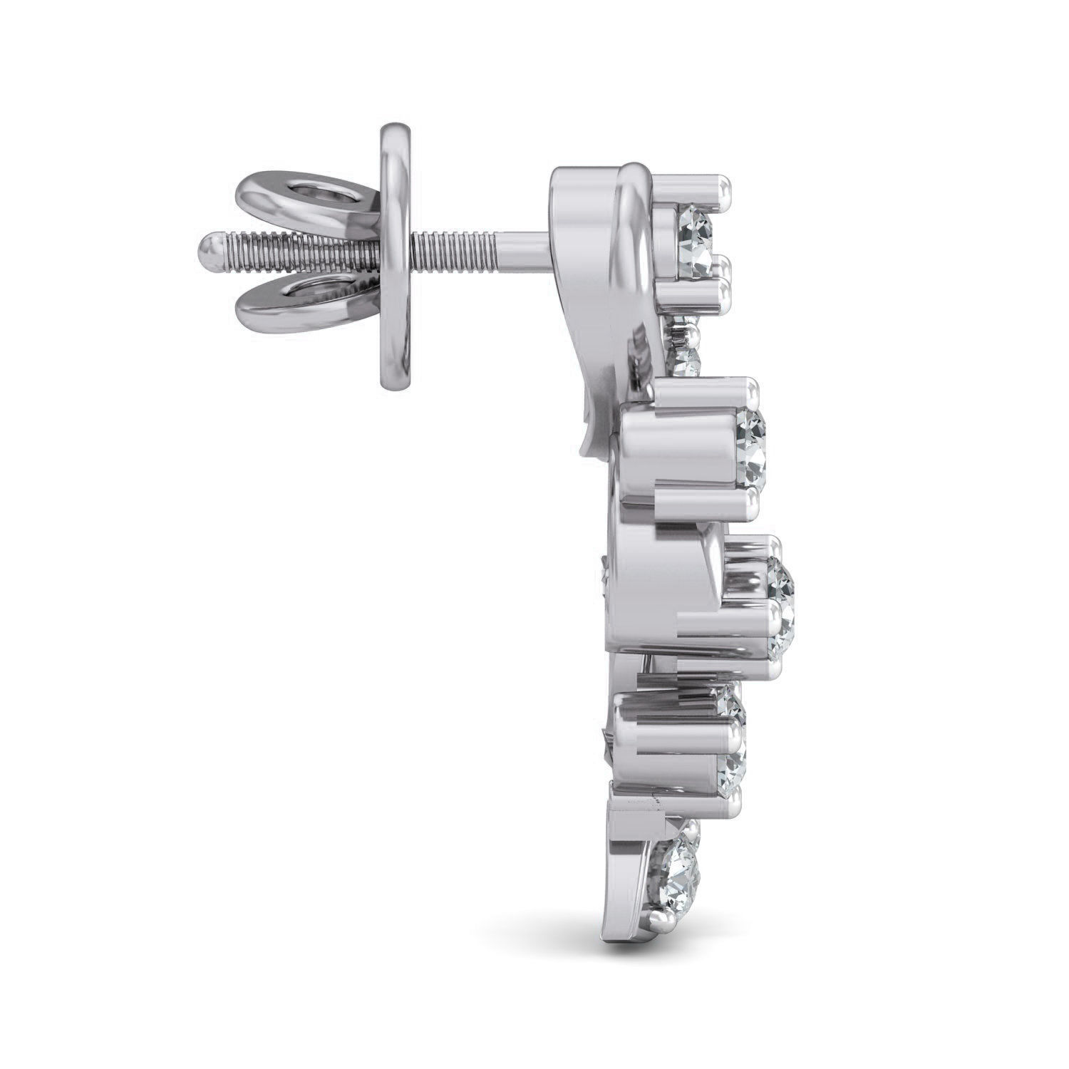 Women Studs Earrings 3dm stl 3mf obj glb gltf render details 3D print model_6