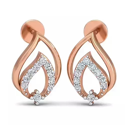 Women Studs Earrings 3dm stl 3mf obj glb gltf render details