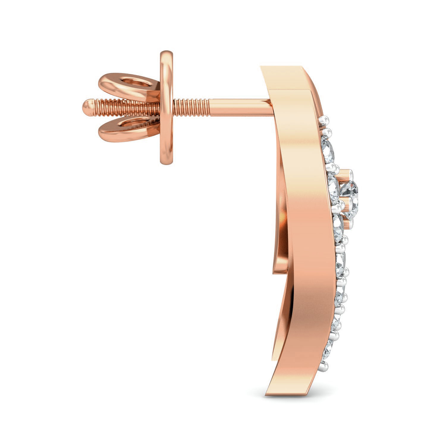 Women Studs Earrings 3dm stl 3mf obj glb gltf render details 3D print model_8