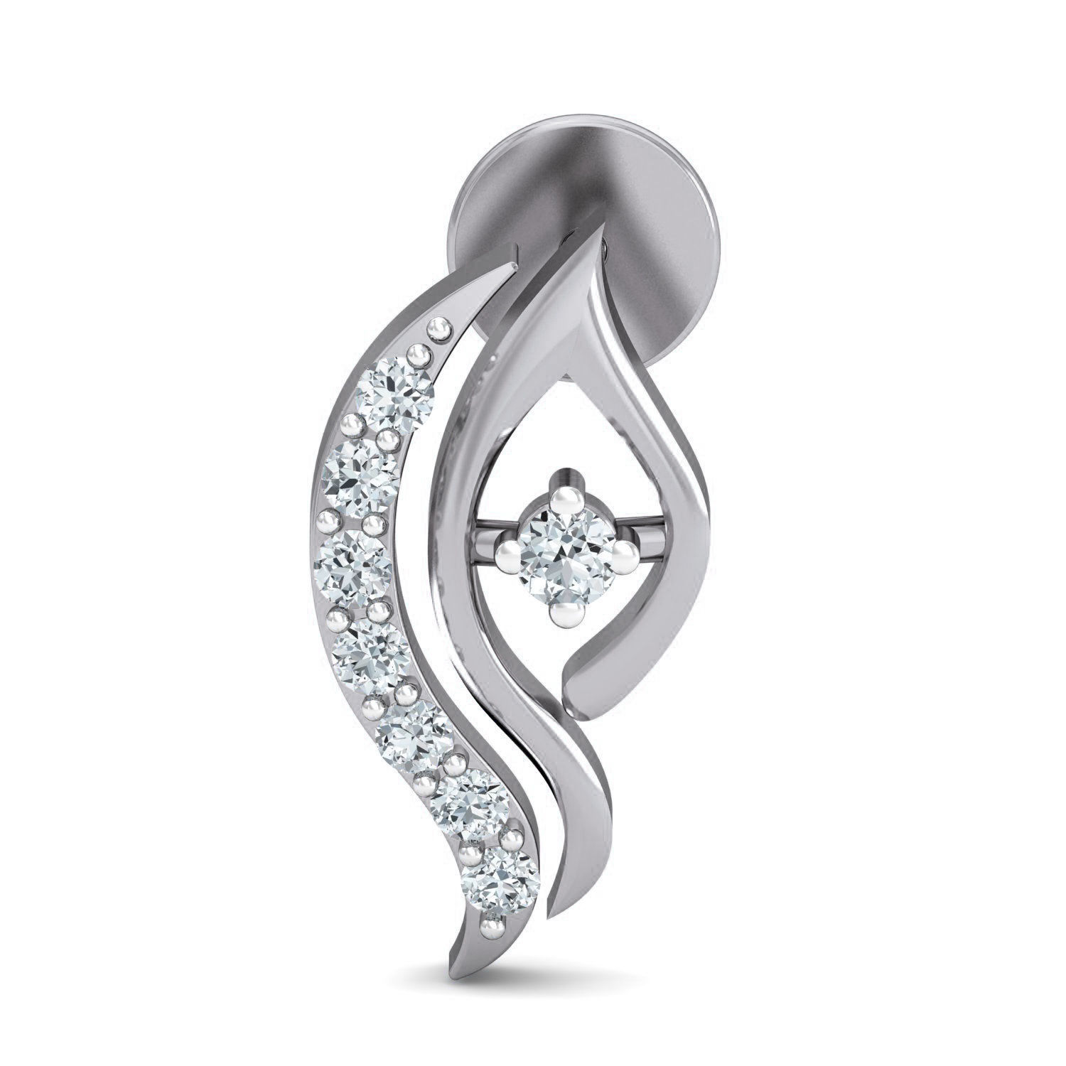 Women Studs Earrings 3dm stl 3mf obj glb gltf render details 3D print model_4