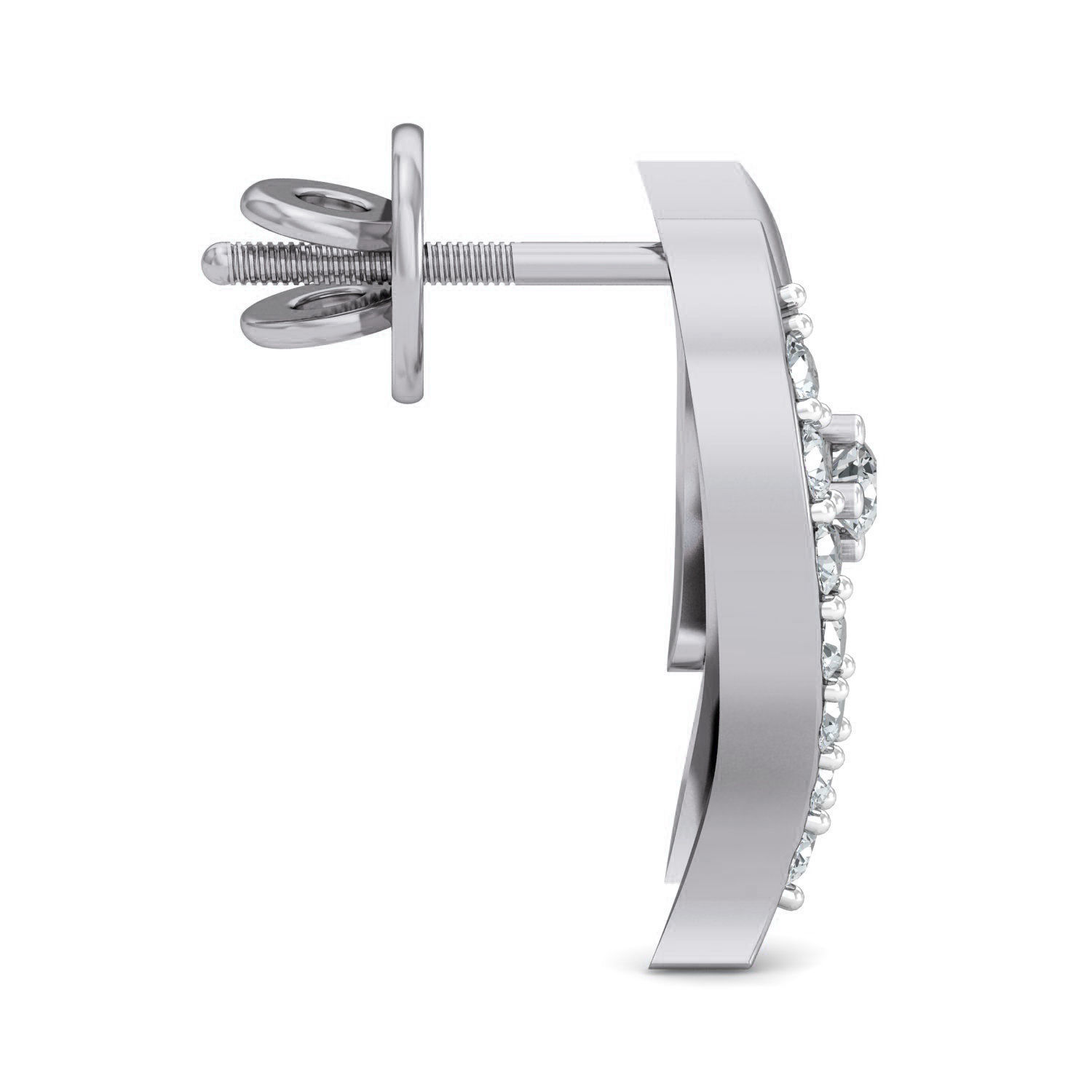 Women Studs Earrings 3dm stl 3mf obj glb gltf render details 3D print model_7