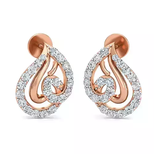 Women Studs Earrings 3dm stl 3mf obj glb gltf render details