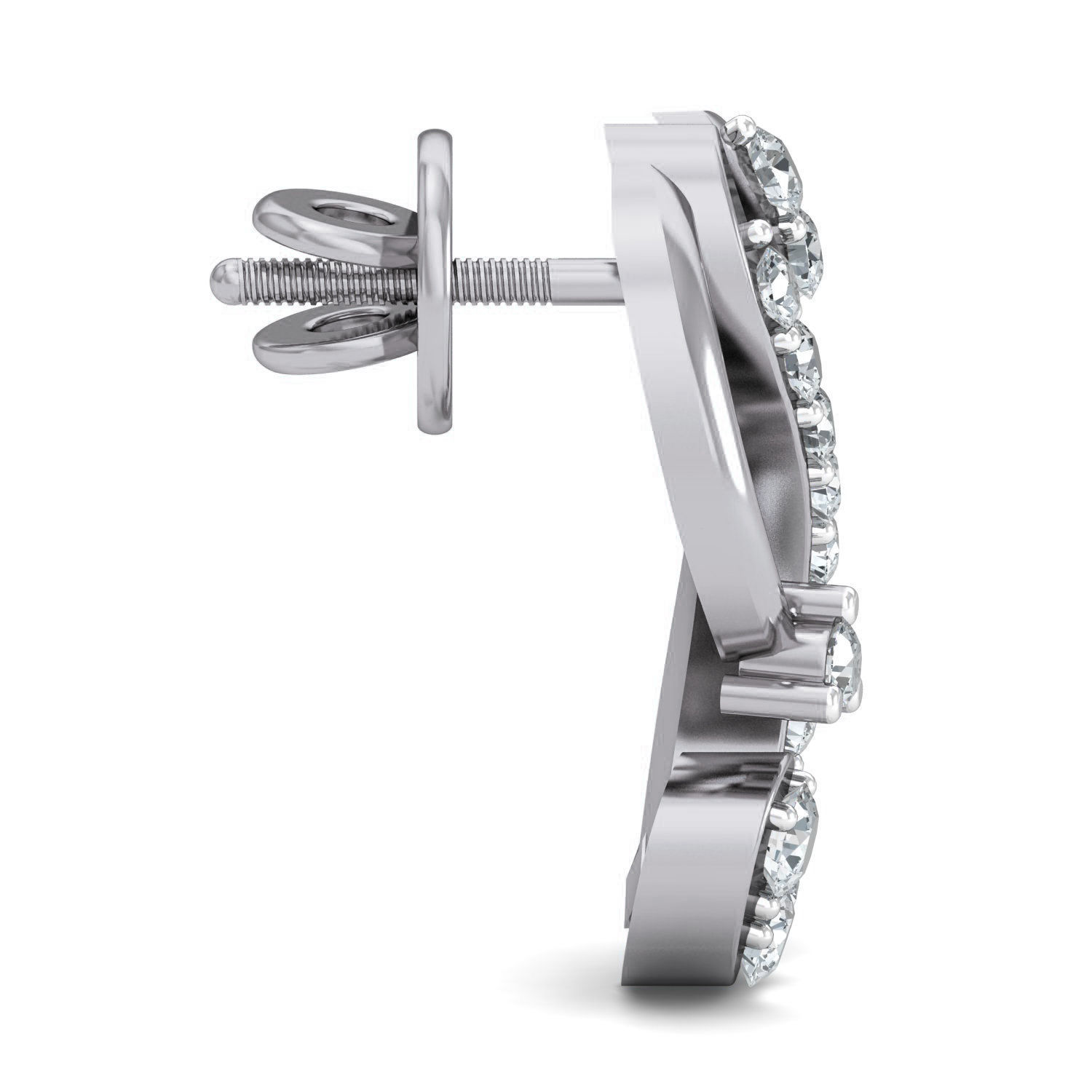 Women Studs Earrings 3dm stl 3mf obj glb gltf render details 3D print model_7