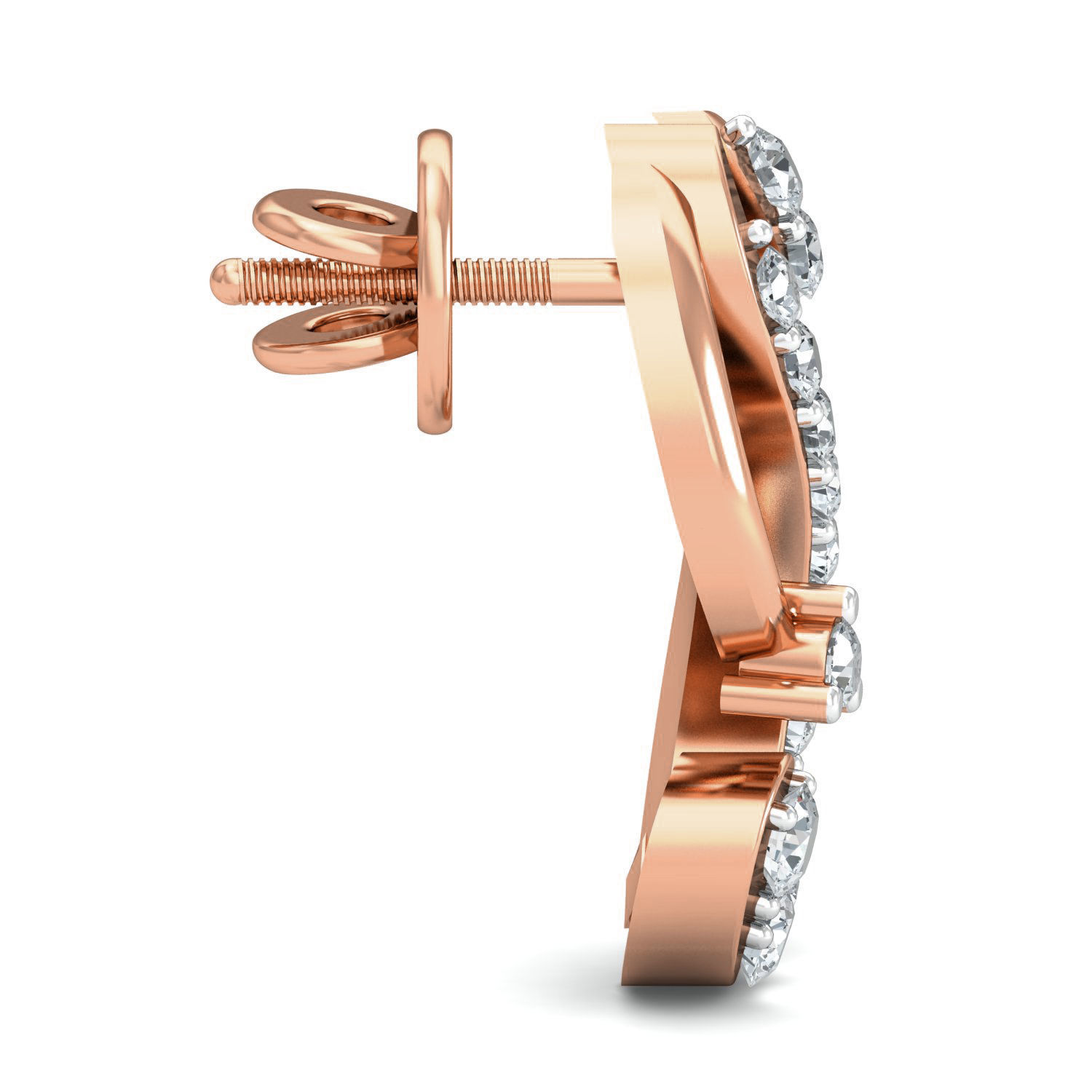 Women Studs Earrings 3dm stl 3mf obj glb gltf render details 3D print model_8