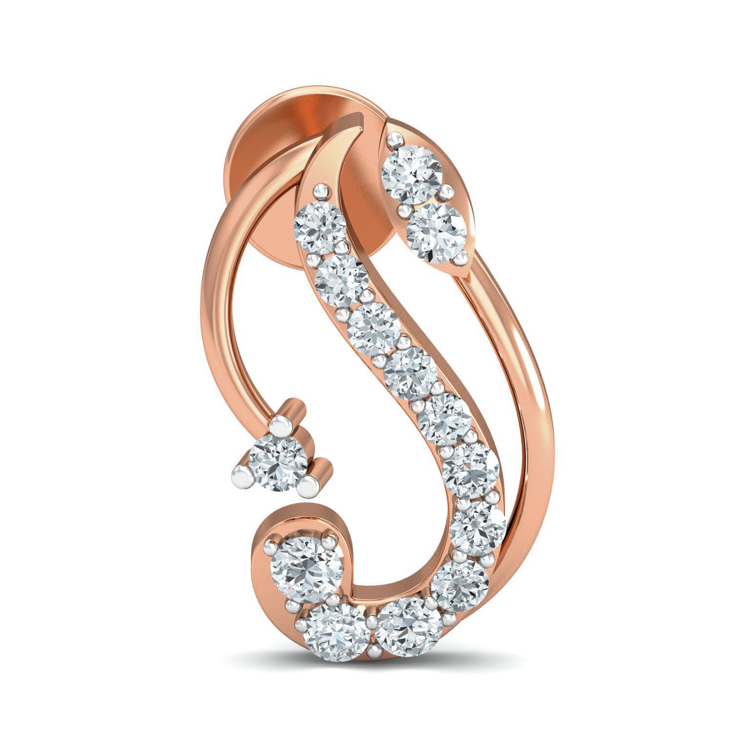 Women Studs Earrings 3dm stl 3mf obj glb gltf render details 3D print model_4