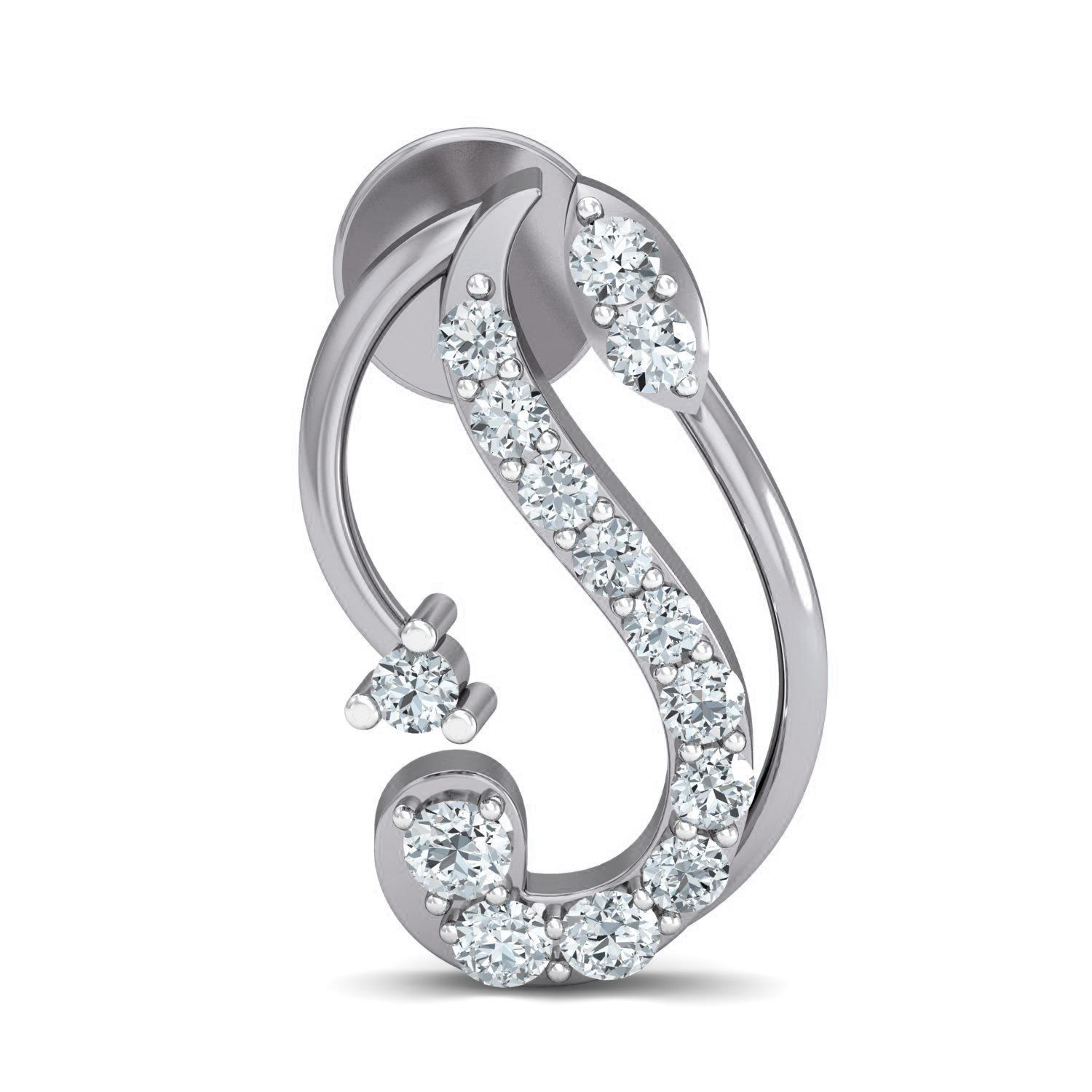 Women Studs Earrings 3dm stl 3mf obj glb gltf render details 3D print model_5