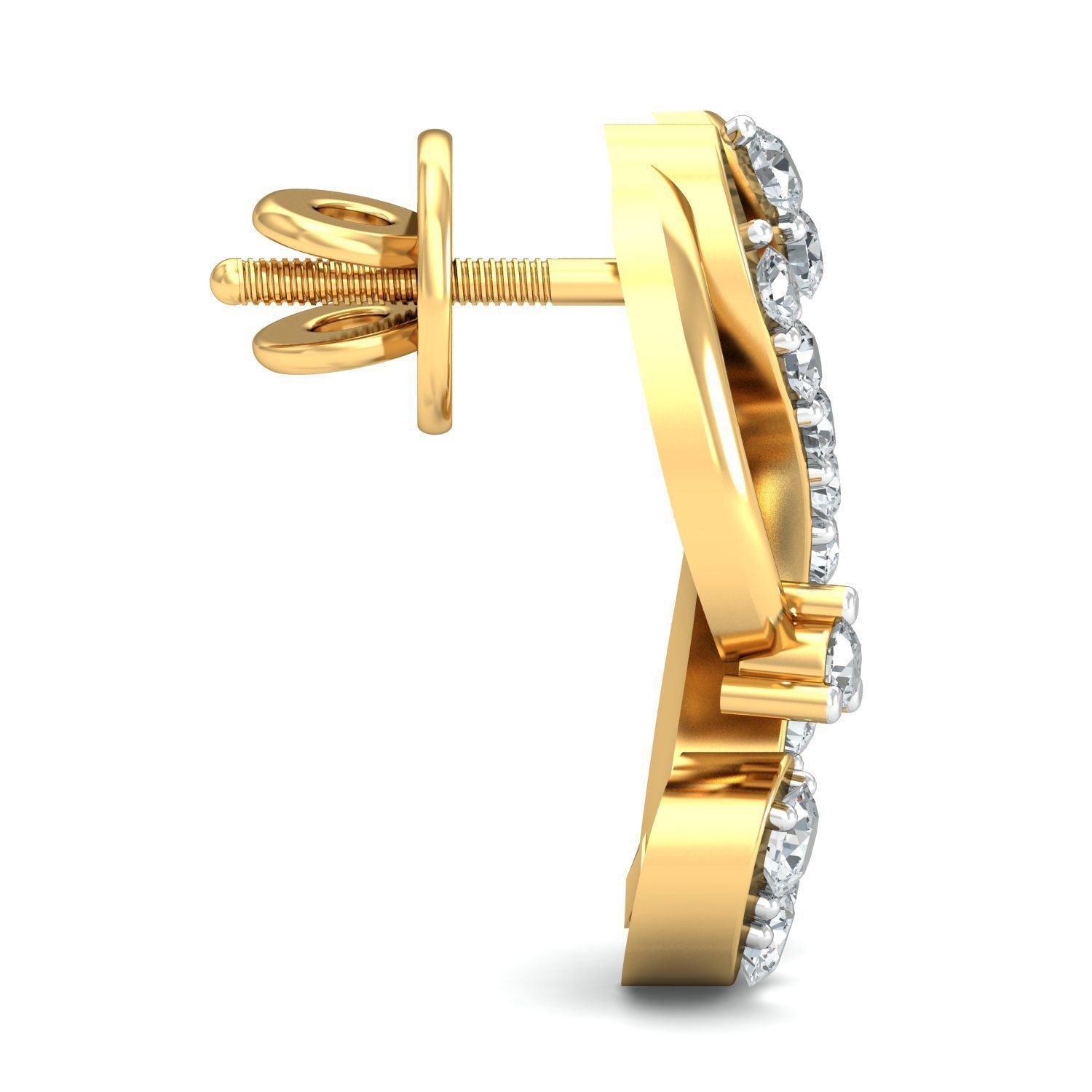 Women Studs Earrings 3dm stl 3mf obj glb gltf render details 3D print model_6