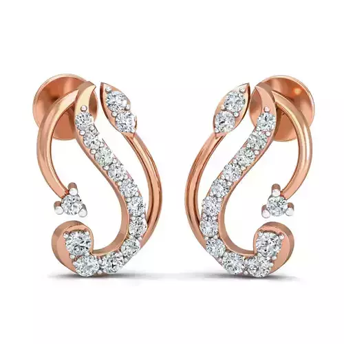 Women Studs Earrings 3dm stl 3mf obj glb gltf render details