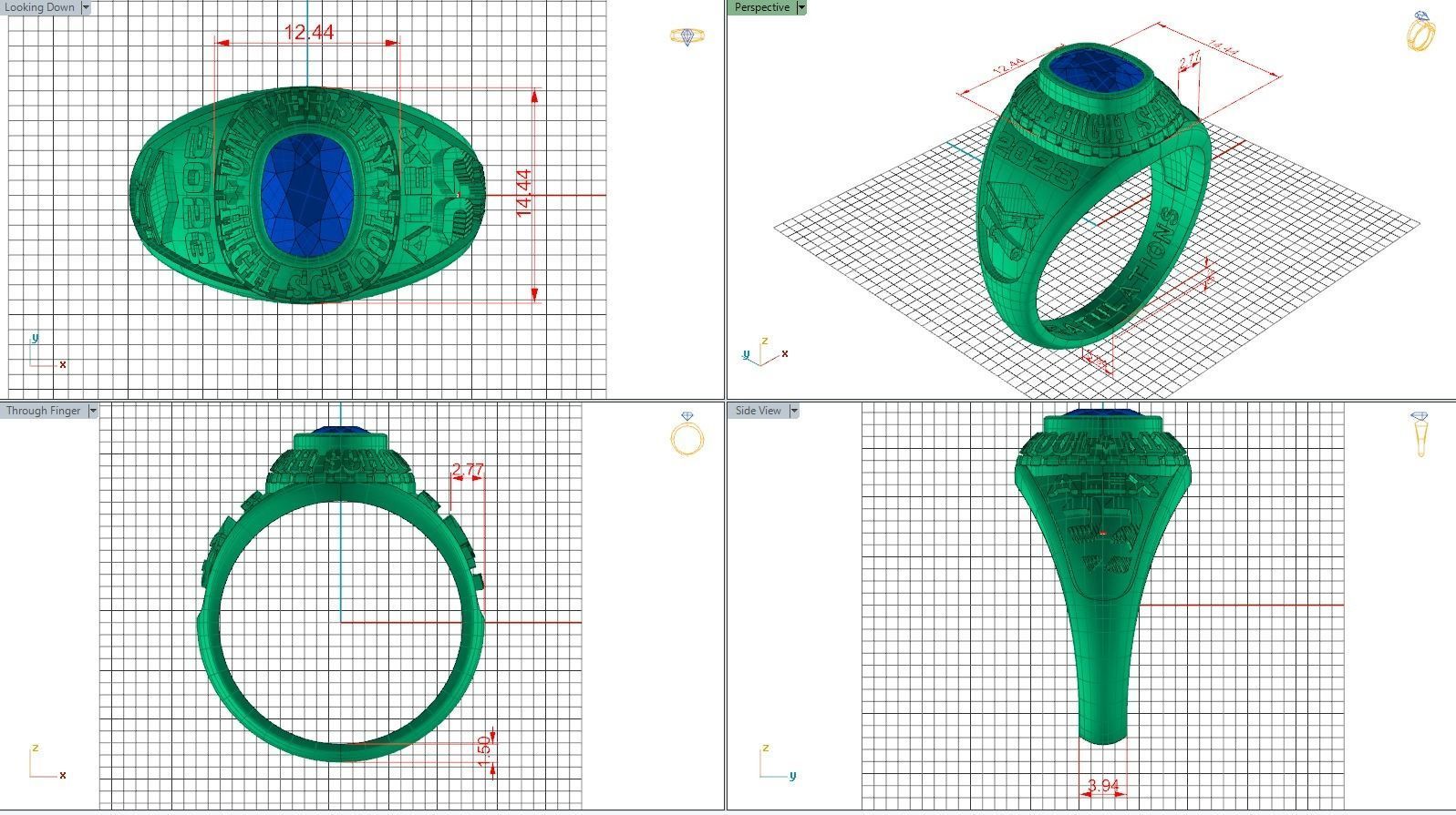 Personalized Class Ring 16 3D print model_4