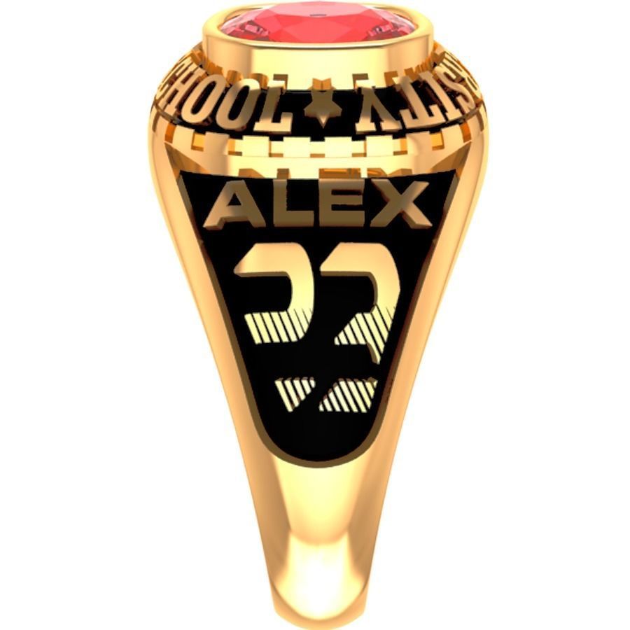 Personalized Class Ring 16 3D print model_3