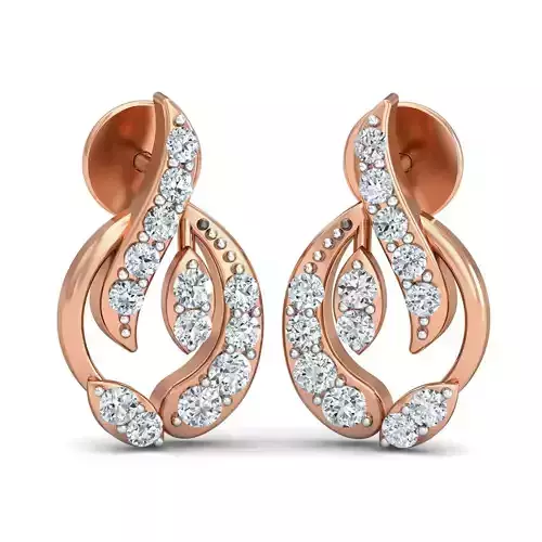 Women Studs Earrings 3dm stl 3mf obj glb gltf render details